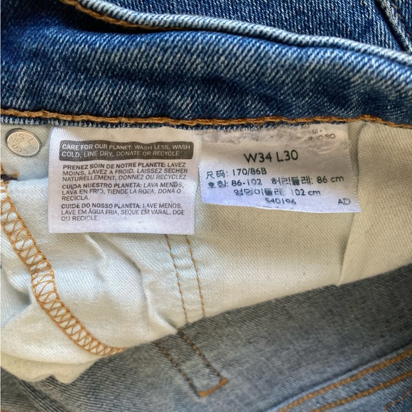 Levi’s 505 workwear 34x30 sun faded blue wash red tab straight leg jeans - Picture 8 of 8